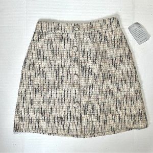 GAL MEETS GLAM Paige Collection Tweed A-Line Skirt NWT size 2